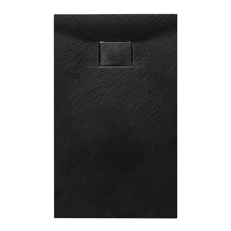 BRODZIK PRYSZNICOWY KAMIENNY PROSTOKĄTNY SLIM JUKO CZARNY 130x80 CM JUKO-BL-130X80