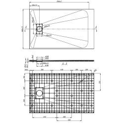 BRODZIK PRYSZNICOWY KAMIENNY PROSTOKĄTNY SLIM JUKO CZARNY 130x80 CM JUKO-BL-130X80
