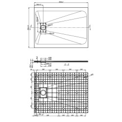 BRODZIK PRYSZNICOWY KAMIENNY PROSTOKĄTNY SLIM JUKO CZARNY 120x90 CM JUKO-BL-120X90
