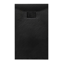 BRODZIK PRYSZNICOWY KAMIENNY PROSTOKĄTNY SLIM JUKO CZARNY 120x70 CM JUKO-BL-120X70