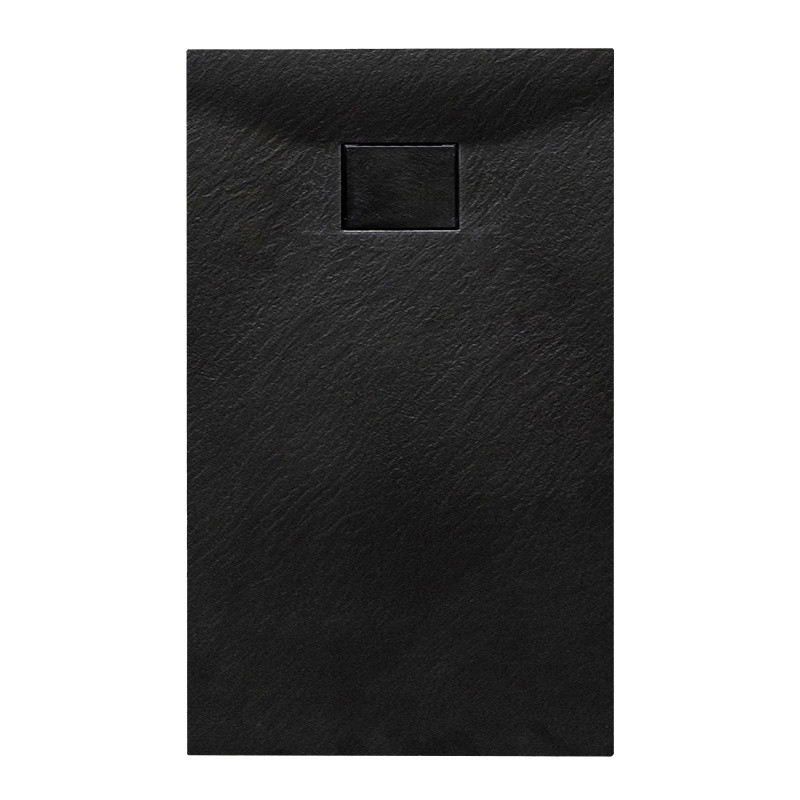 BRODZIK PRYSZNICOWY KAMIENNY PROSTOKĄTNY SLIM JUKO CZARNY 120x70 CM JUKO-BL-120X70