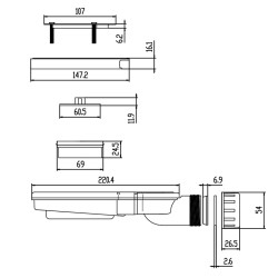 BRODZIK PRYSZNICOWY KAMIENNY PROSTOKĄTNY SLIM JUKO CZARNY 110x70 CM JUKO-BL-110X70