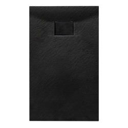 BRODZIK PRYSZNICOWY KAMIENNY PROSTOKĄTNY SLIM JUKO CZARNY 100x80 CM JUKO-BL-100X80