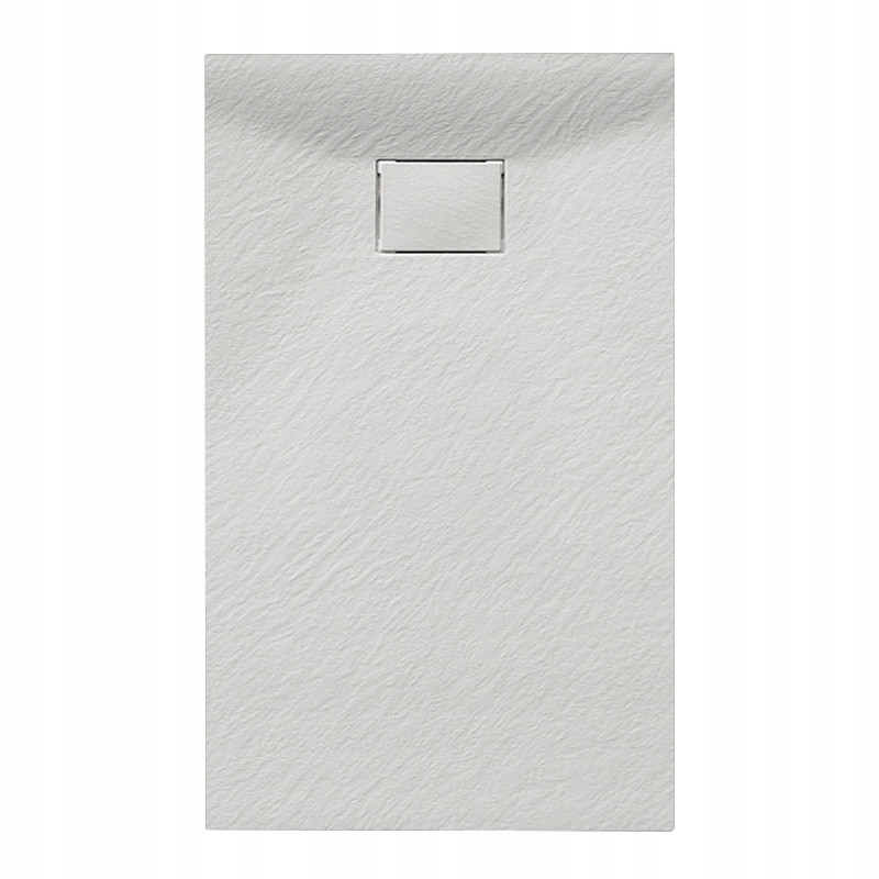 BRODZIK PRYSZNICOWY KAMIENNY PROSTOKĄTNY SLIM JUKO BIAŁY 90x80 CM JUKO-WH-90X80