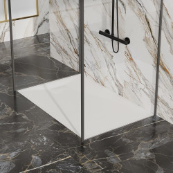 BRODZIK PRYSZNICOWY KAMIENNY PROSTOKĄTNY SLIM JUKO BIAŁY 120x70 CM JUKO-WH-120X70