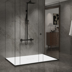 BRODZIK PRYSZNICOWY KAMIENNY PROSTOKĄTNY SLIM JUKO BIAŁY 120x100 CM JUKO-WH-120X100
