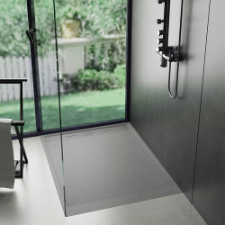 BRODZIK PRYSZNICOWY KAMIENNY PROSTOKĄTNY SLIM DEKO SZARY 120X90 CM DEKO-GR-120X90