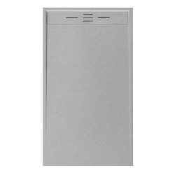 BRODZIK PRYSZNICOWY KAMIENNY PROSTOKĄTNY SLIM DEKO SZARY 100x80 CM DEKO-GR-100X80