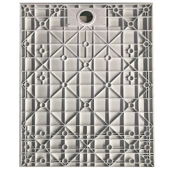 BRODZIK PRYSZNICOWY KAMIENNY PROSTOKĄTNY SLIM DEKO SZARY 100x80 CM DEKO-GR-100X80