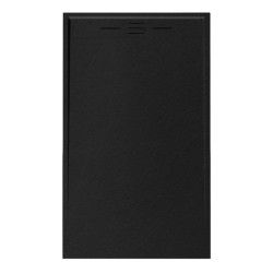 BRODZIK PRYSZNICOWY KAMIENNY PROSTOKĄTNY SLIM DEKO CZARNY 140x80 CM DEKO-BL-140X80