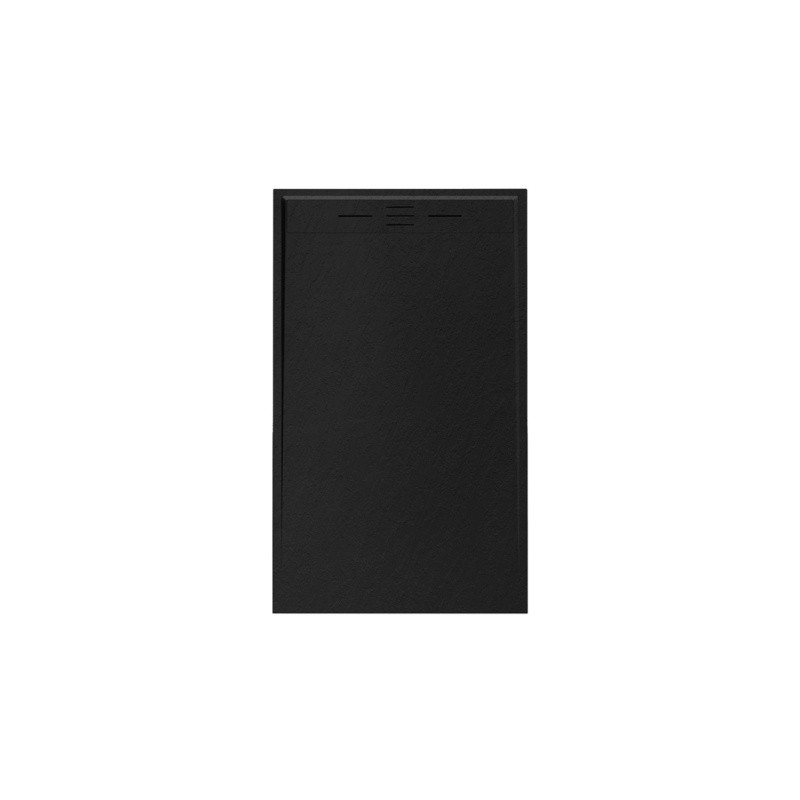 BRODZIK PRYSZNICOWY KAMIENNY PROSTOKĄTNY SLIM DEKO CZARNY 120x90 CM DEKO-BL-120X90