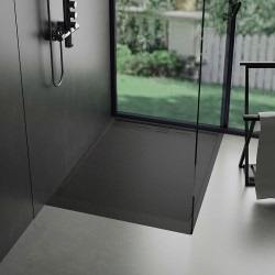 BRODZIK PRYSZNICOWY KAMIENNY PROSTOKĄTNY SLIM DEKO CZARNY 120x90 CM DEKO-BL-120X90