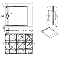 BRODZIK PRYSZNICOWY KAMIENNY PROSTOKĄTNY SLIM DEKO CZARNY 120x90 CM DEKO-BL-120X90