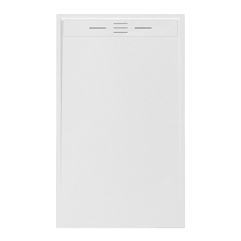 BRODZIK PRYSZNICOWY KAMIENNY PROSTOKĄTNY SLIM DEKO BIAŁY 90x80 CM DEKO-WH-90X80