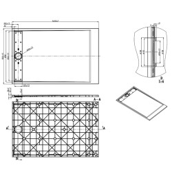 BRODZIK PRYSZNICOWY KAMIENNY PROSTOKĄTNY SLIM DEKO BIAŁY 140x90 CM DEKO-WH-140X90
