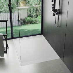 BRODZIK PRYSZNICOWY KAMIENNY PROSTOKĄTNY SLIM DEKO BIAŁY 130x80 CM DEKO-WH-130X80