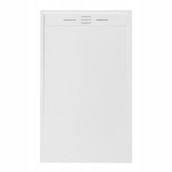 BRODZIK PRYSZNICOWY KAMIENNY PROSTOKĄTNY SLIM DEKO BIAŁY 100x80 CM DEKO-WH-100X80