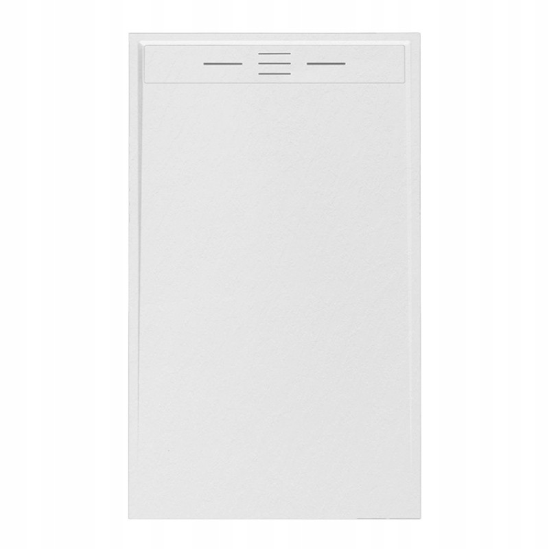 BRODZIK PRYSZNICOWY KAMIENNY PROSTOKĄTNY SLIM DEKO BIAŁY 100x80 CM DEKO-WH-100X80