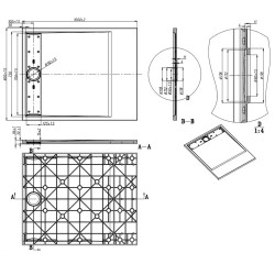 BRODZIK PRYSZNICOWY KAMIENNY PROSTOKĄTNY SLIM DEKO BIAŁY 100x80 CM DEKO-WH-100X80