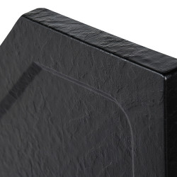 BRODZIK PRYSZNICOWY KAMIENNY PIĘCIOKĄTNY RAVE CZARNY 80x80 CM RAVE-BL-80