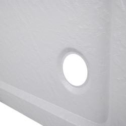BRODZIK PRYSZNICOWY KAMIENNY PIĘCIOKĄTNY RAVE BIAŁY 90x90 CM RAVE-WH-90