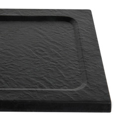 BRODZIK PRYSZNICOWY KAMIENNY KWADRATOWY SLIM SILK CZARNY 100x100 CM SILK-BL-100