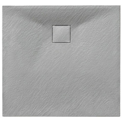 BRODZIK PRYSZNICOWY KAMIENNY KWADRATOWY SLIM RIKO SZARY 90x90 CM RIKO-GR-90