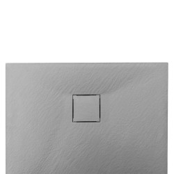 BRODZIK PRYSZNICOWY KAMIENNY KWADRATOWY SLIM RIKO SZARY 80x80 CM RIKO-GR-80
