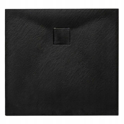 BRODZIK PRYSZNICOWY KAMIENNY KWADRATOWY SLIM RIKO CZARNY 90x90 CM RIKO-BL-90
