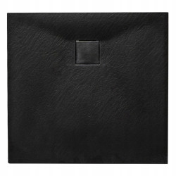 BRODZIK PRYSZNICOWY KAMIENNY KWADRATOWY SLIM RIKO CZARNY 80x80 CM RIKO-BL-80
