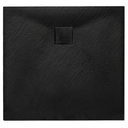 BRODZIK PRYSZNICOWY KAMIENNY KWADRATOWY SLIM RIKO CZARNY 80x80 CM RIKO-BL-80