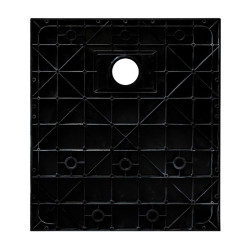 BRODZIK PRYSZNICOWY KAMIENNY KWADRATOWY SLIM RIKO CZARNY 80x80 CM RIKO-BL-80