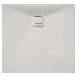 BRODZIK PRYSZNICOWY KAMIENNY KWADRATOWY SLIM RIKO BIAŁY 90x90 CM RIKO-WH-90
