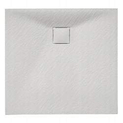 BRODZIK PRYSZNICOWY KAMIENNY KWADRATOWY SLIM RIKO BIAŁY 80x80 CM RIKO-WH-80