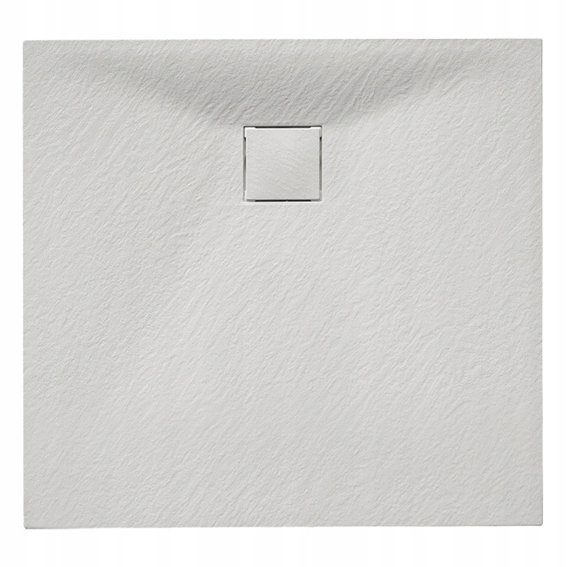 BRODZIK PRYSZNICOWY KAMIENNY KWADRATOWY SLIM RIKO BIAŁY 80x80 CM RIKO-WH-80