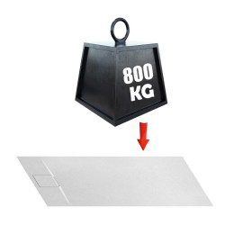 BRODZIK PRYSZNICOWY KAMIENNY KWADRATOWY SLIM MIKO BIAŁY 90x90 CM MIKO-WH-90