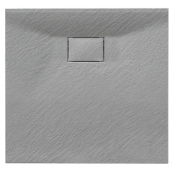BRODZIK PRYSZNICOWY KAMIENNY KWADRATOWY SLIM JUKO SZARY 90x90 CM JUKO-GR-90