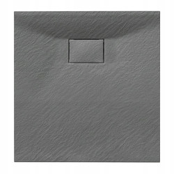 BRODZIK PRYSZNICOWY KAMIENNY KWADRATOWY SLIM JUKO SZARY 80x80 CM JUKO-GR-80