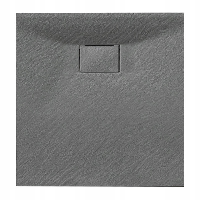 BRODZIK PRYSZNICOWY KAMIENNY KWADRATOWY SLIM JUKO SZARY 80x80 CM JUKO-GR-80