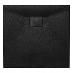 BRODZIK PRYSZNICOWY KAMIENNY KWADRATOWY SLIM JUKO CZARNY 90x90 CM JUKO-BL-90
