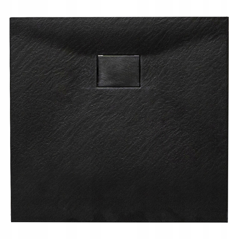 BRODZIK PRYSZNICOWY KAMIENNY KWADRATOWY SLIM JUKO CZARNY 90x90 CM JUKO-BL-90