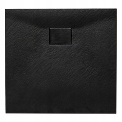 BRODZIK PRYSZNICOWY KAMIENNY KWADRATOWY SLIM JUKO CZARNY 80x80 CM JUKO-BL-80