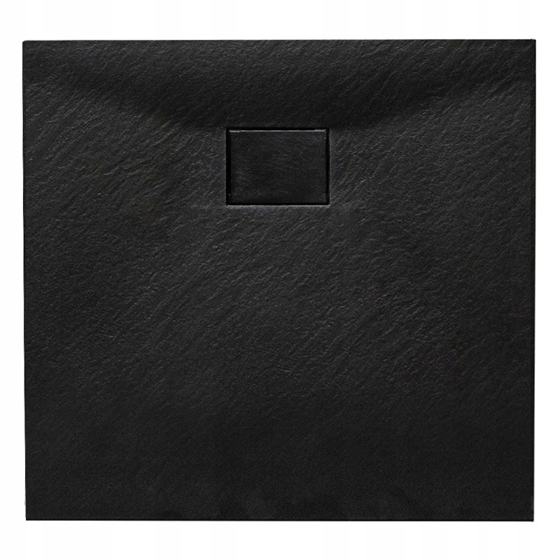 BRODZIK PRYSZNICOWY KAMIENNY KWADRATOWY SLIM JUKO CZARNY 80x80 CM JUKO-BL-80