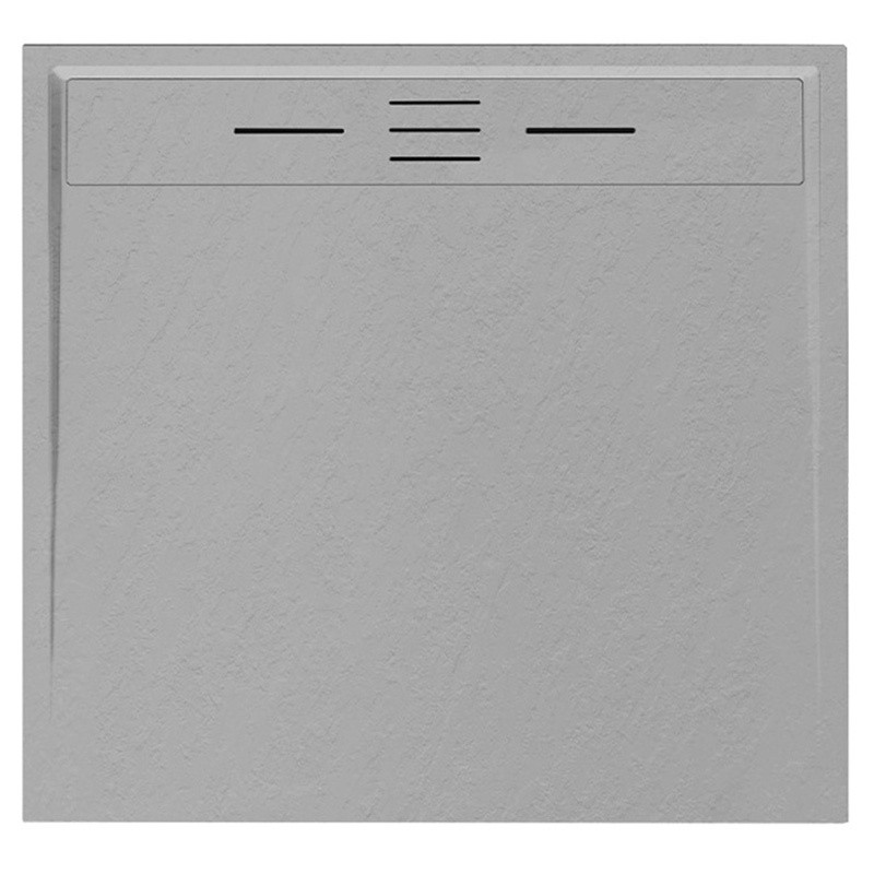 BRODZIK PRYSZNICOWY KAMIENNY KWADRATOWY SLIM DEKO SZARY 80x80 CM DEKO-GR-80