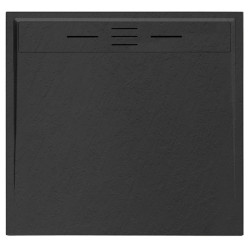 BRODZIK PRYSZNICOWY KAMIENNY KWADRATOWY SLIM DEKO CZARNY 100x100 CM DEKO-BL-100