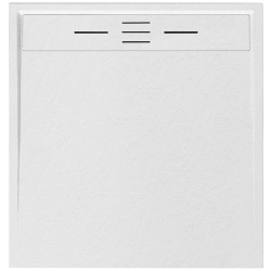 BRODZIK PRYSZNICOWY KAMIENNY KWADRATOWY SLIM DEKO BIAŁY 90x90 CM DEKO-WH-90