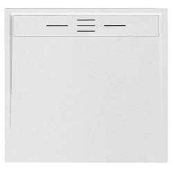 BRODZIK PRYSZNICOWY KAMIENNY KWADRATOWY SLIM DEKO BIAŁY 90x90 CM DEKO-WH-90