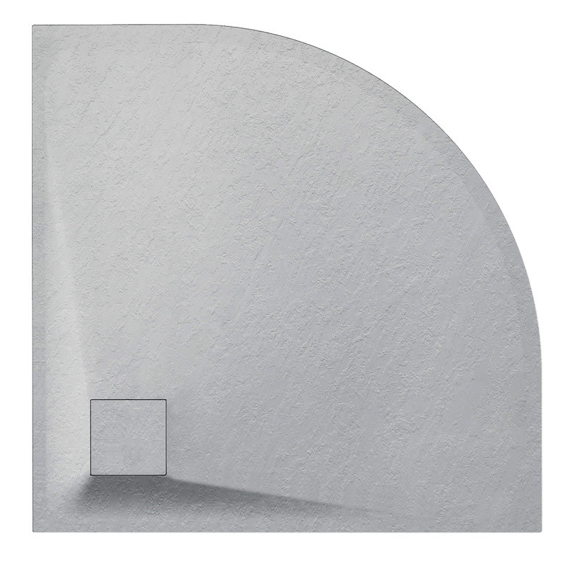 BRODZIK PRYSZNICOWY KAMIENNY KWADRATOWY ALBA SZARY 90x90 CM ALBA-GR-90