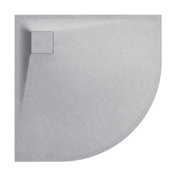 BRODZIK PRYSZNICOWY KAMIENNY KWADRATOWY ALBA SZARY 90x90 CM ALBA-GR-90