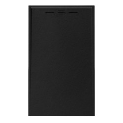BRODZIK PRYSZNICOWY KAMIENNY 130x80 CM DEKO CZARNY DEKO-BL-130X80